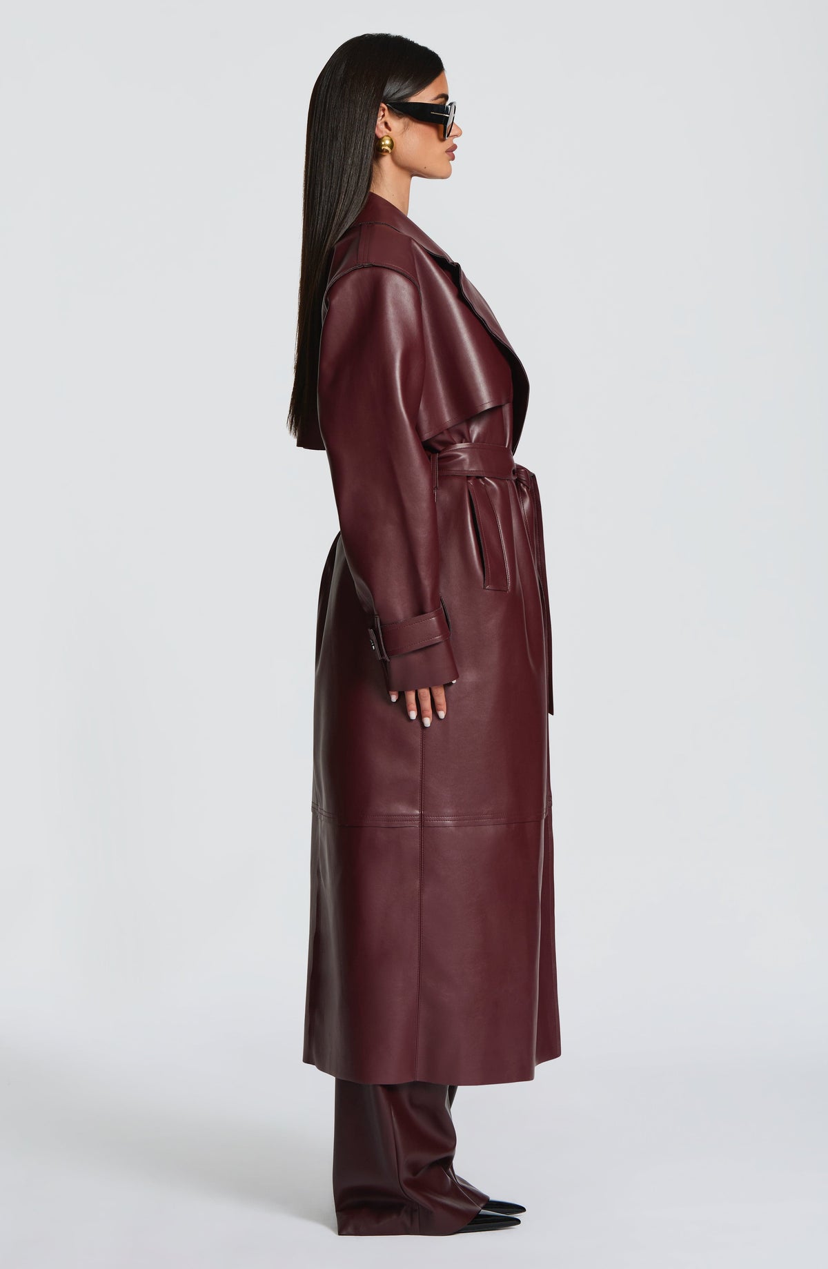 Bridget Trench Coat - Plum
