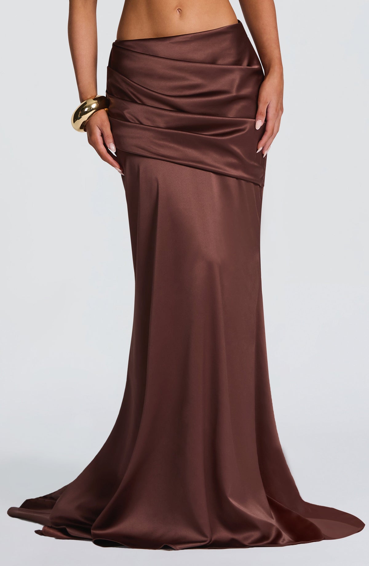 Claudette Maxi Skirt - Plum Brown