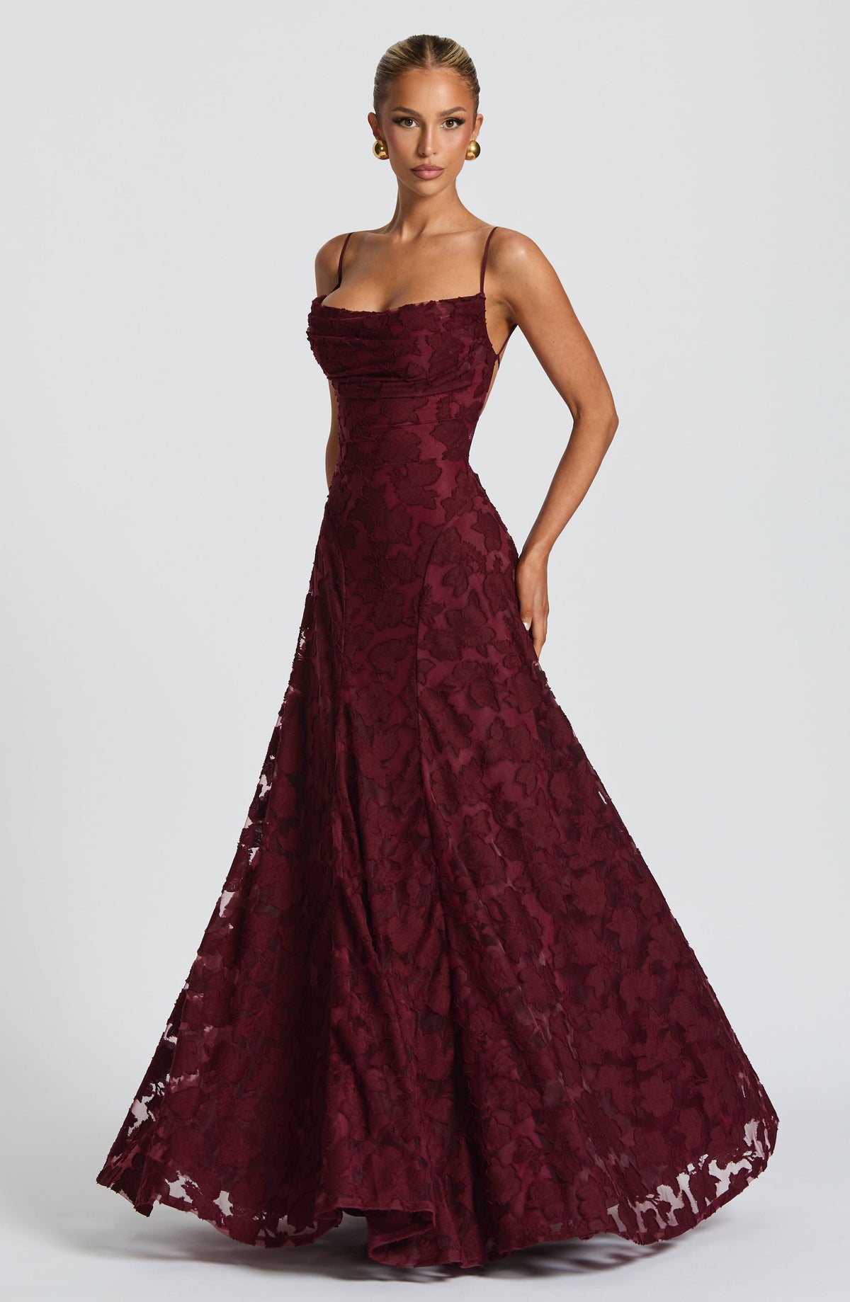 Francis Maxi Dress - Cherry Lacquer