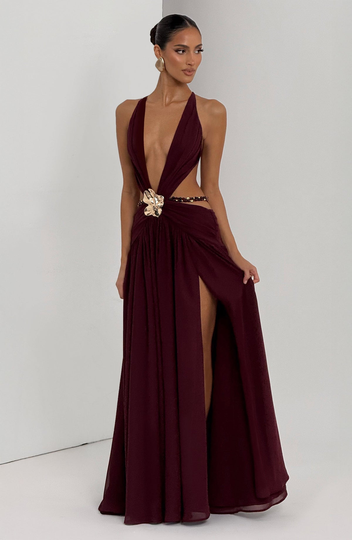 Indianna Maxi Dress - Cherry Lacquer