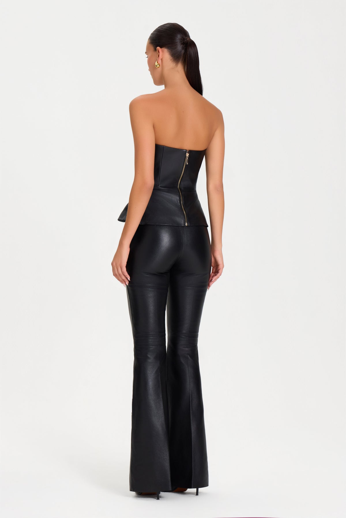 Ella Black Leather Top