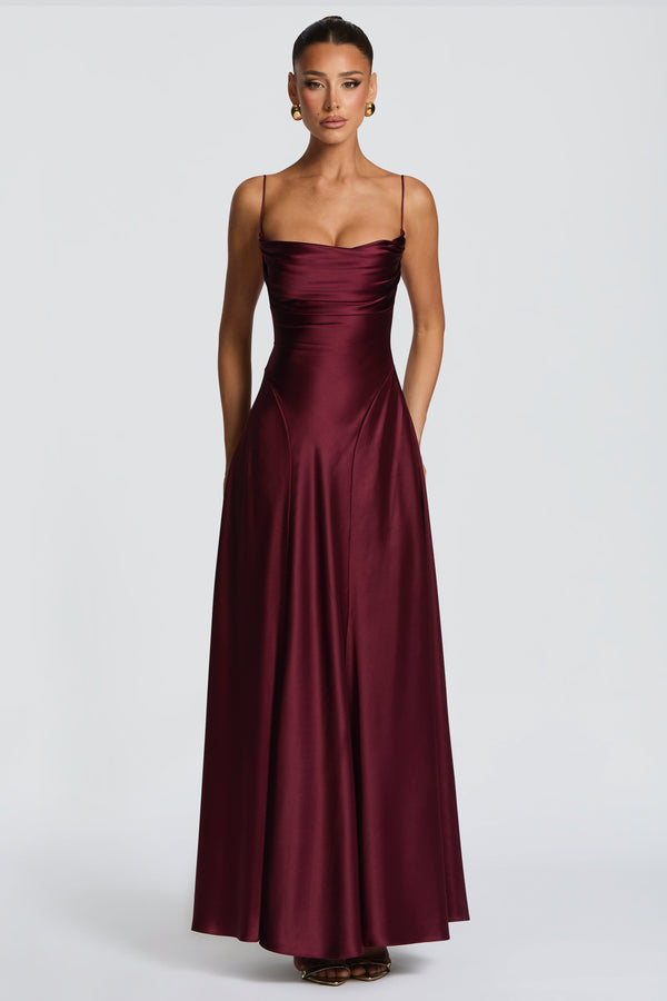 Adelina Maxi Dress - Cherry Lacquer