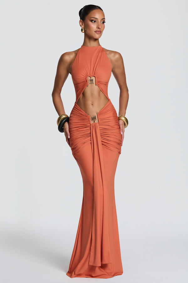 Aesha Maxi Dress - Burnt Orange