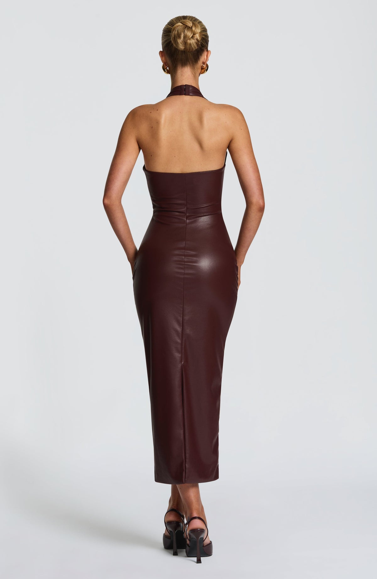 Ainsley Midi Dress - Burgundy