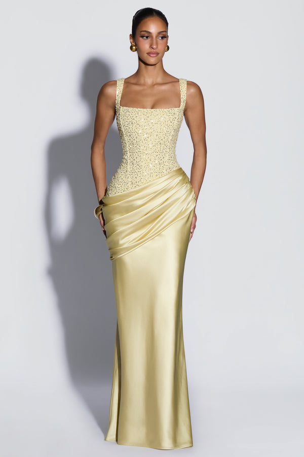 Alexandria Maxi Dress - Lemon
