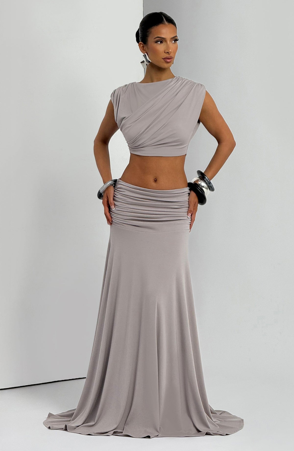 Amara Top - Light Grey