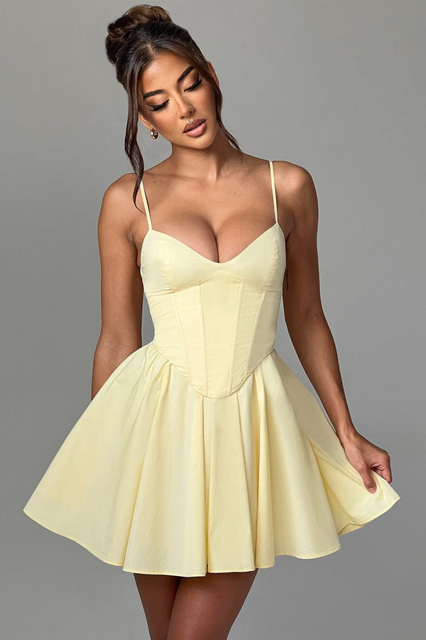 Analeigh Mini Dress - Lemon