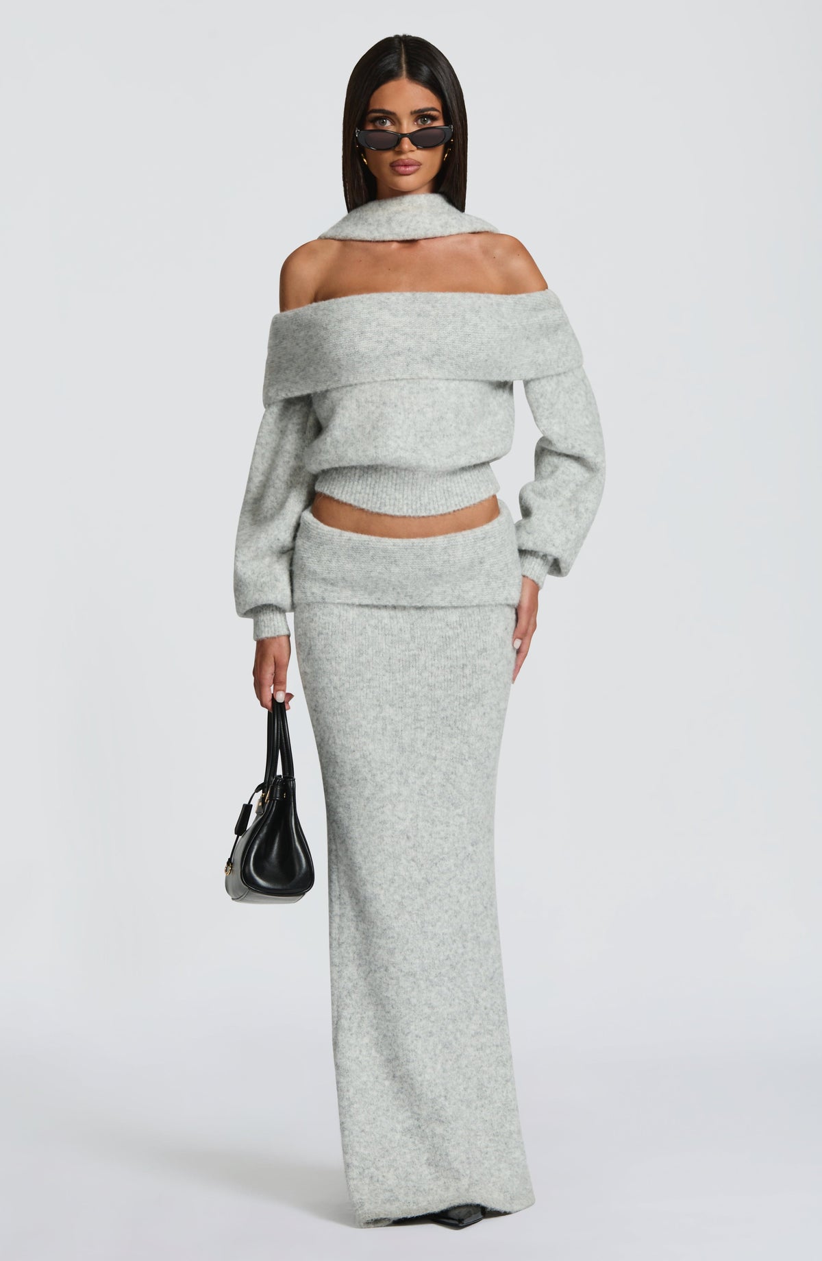 Andie Top - Light Grey Marl