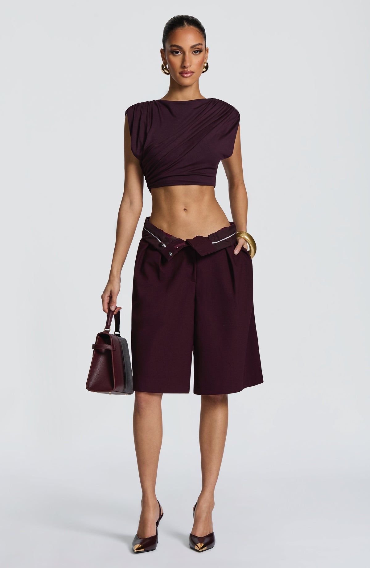 Ausra Bermuda Shorts - Plum