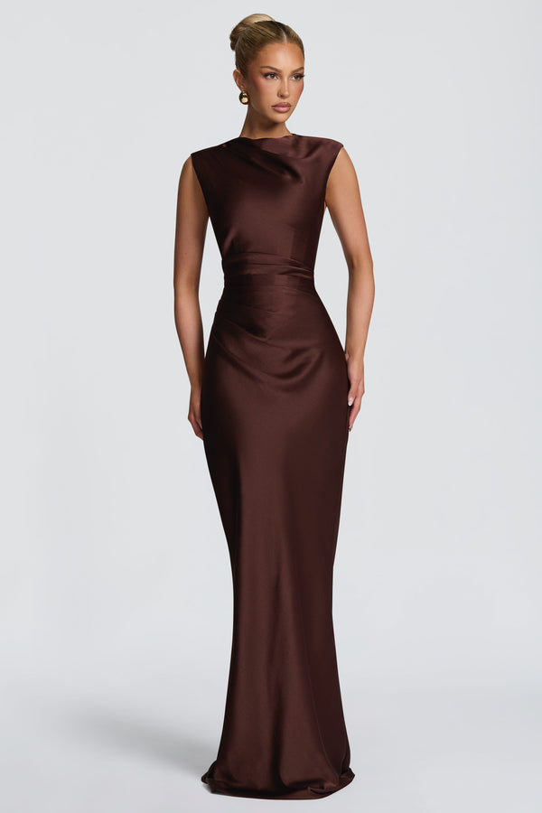 Avielle Maxi Dress - Plum Brown