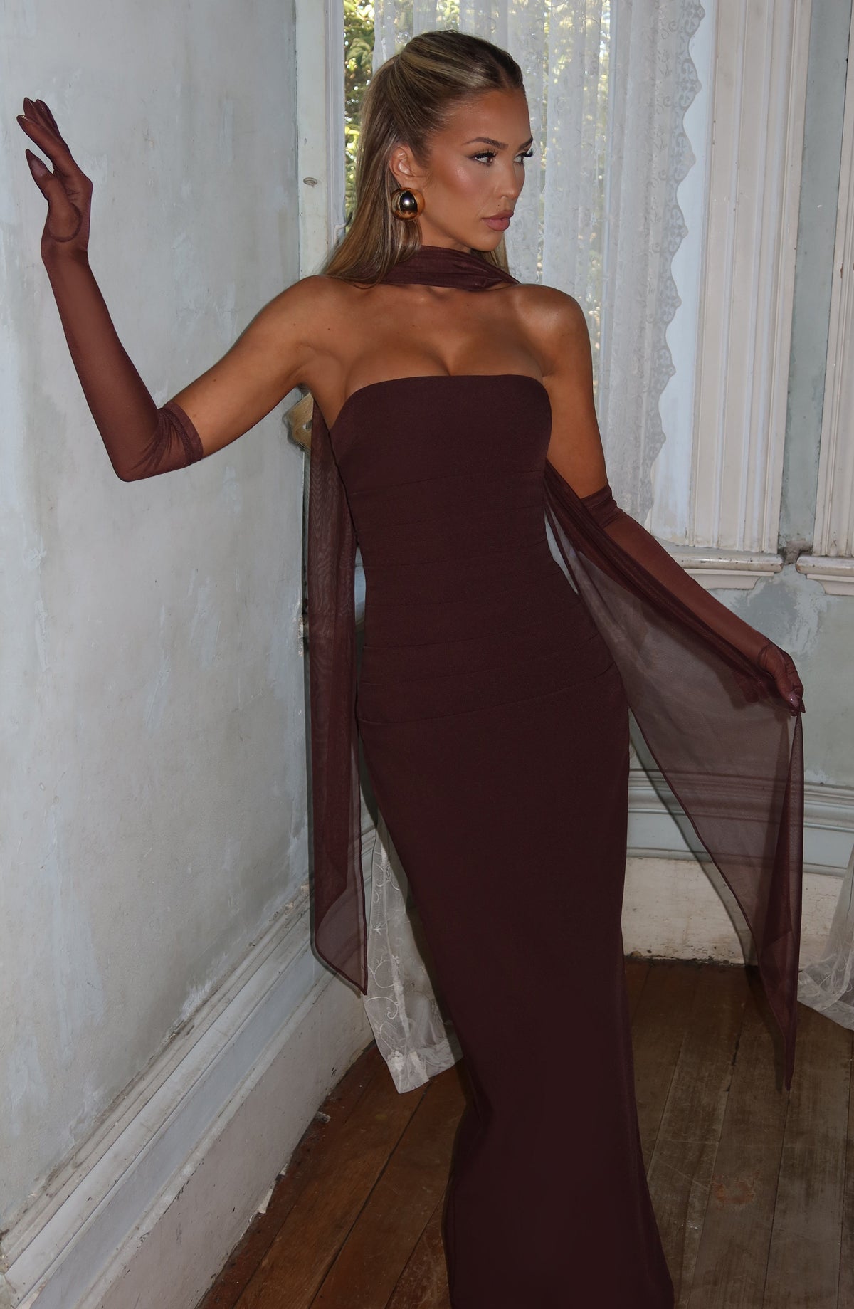 Ayla Scarf - Plum Brown