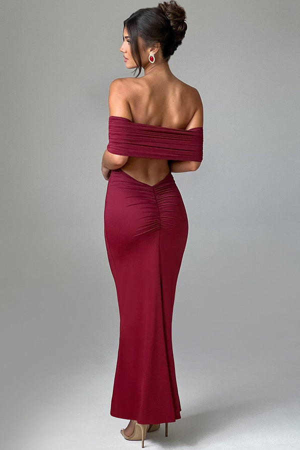 Belinda Maxi Dress - Burgundy