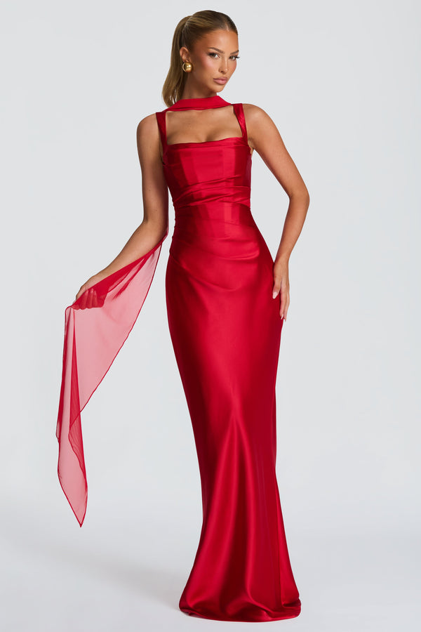Calanthe Maxi Dress - Red