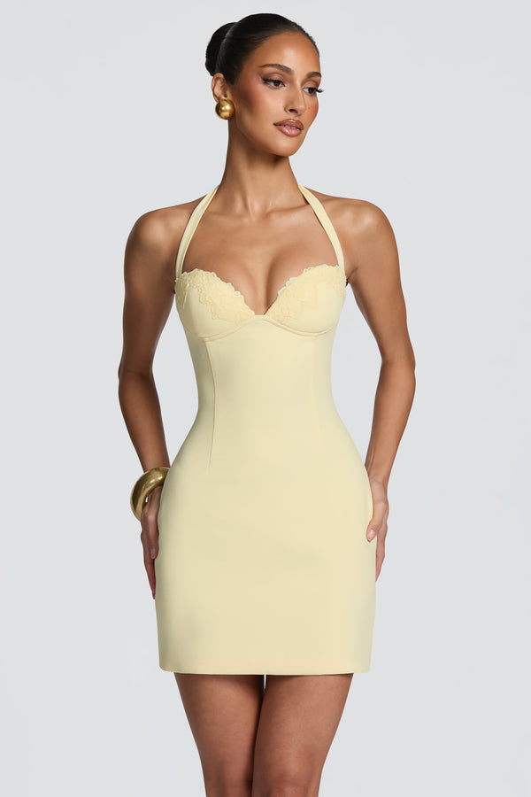 Cassia Mini Dress - Lemon