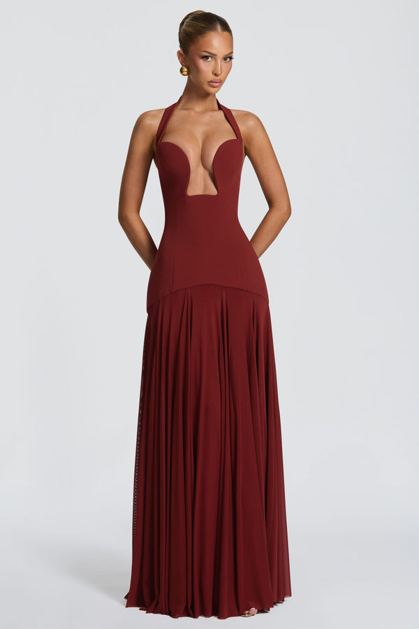 Cyrene Maxi Dress - Deep Rust