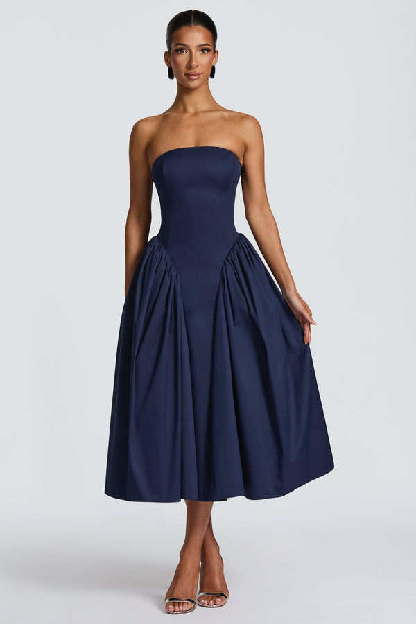 Darla Midi Dress - Navy
