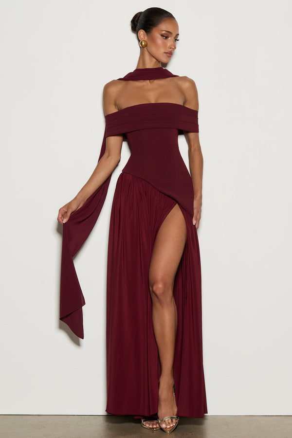 Delilah Maxi Dress - Cherry Lacquer