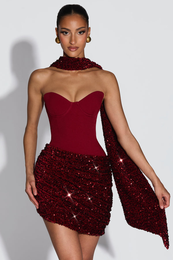 Denise Mini Dress - Wine