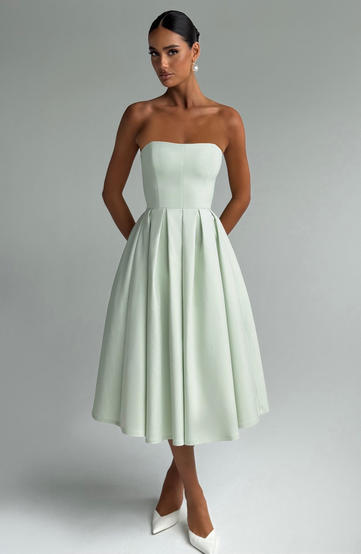 Edith Midi Dress - Mint