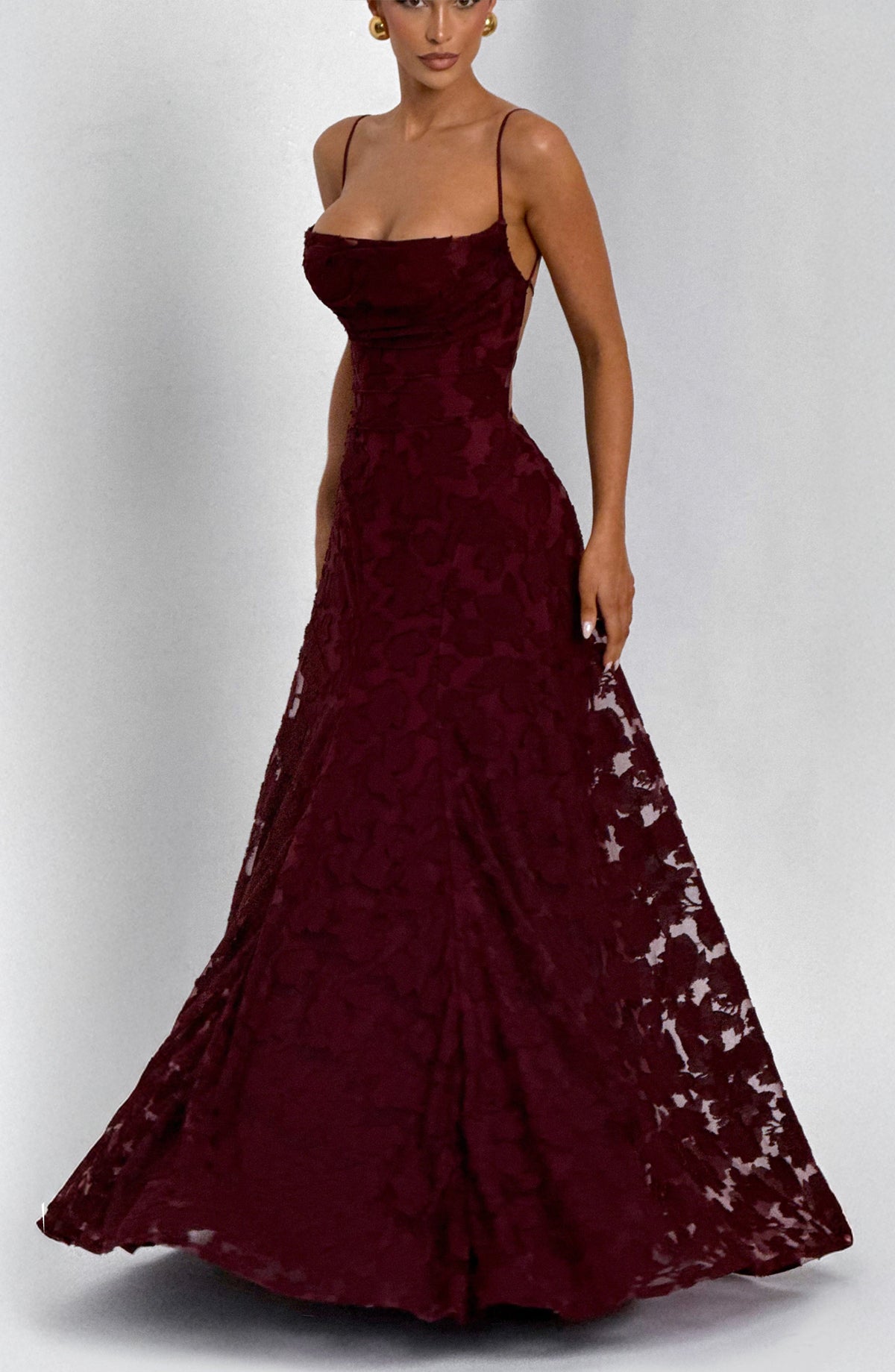 Francis Maxi Dress - Cherry Lacquer