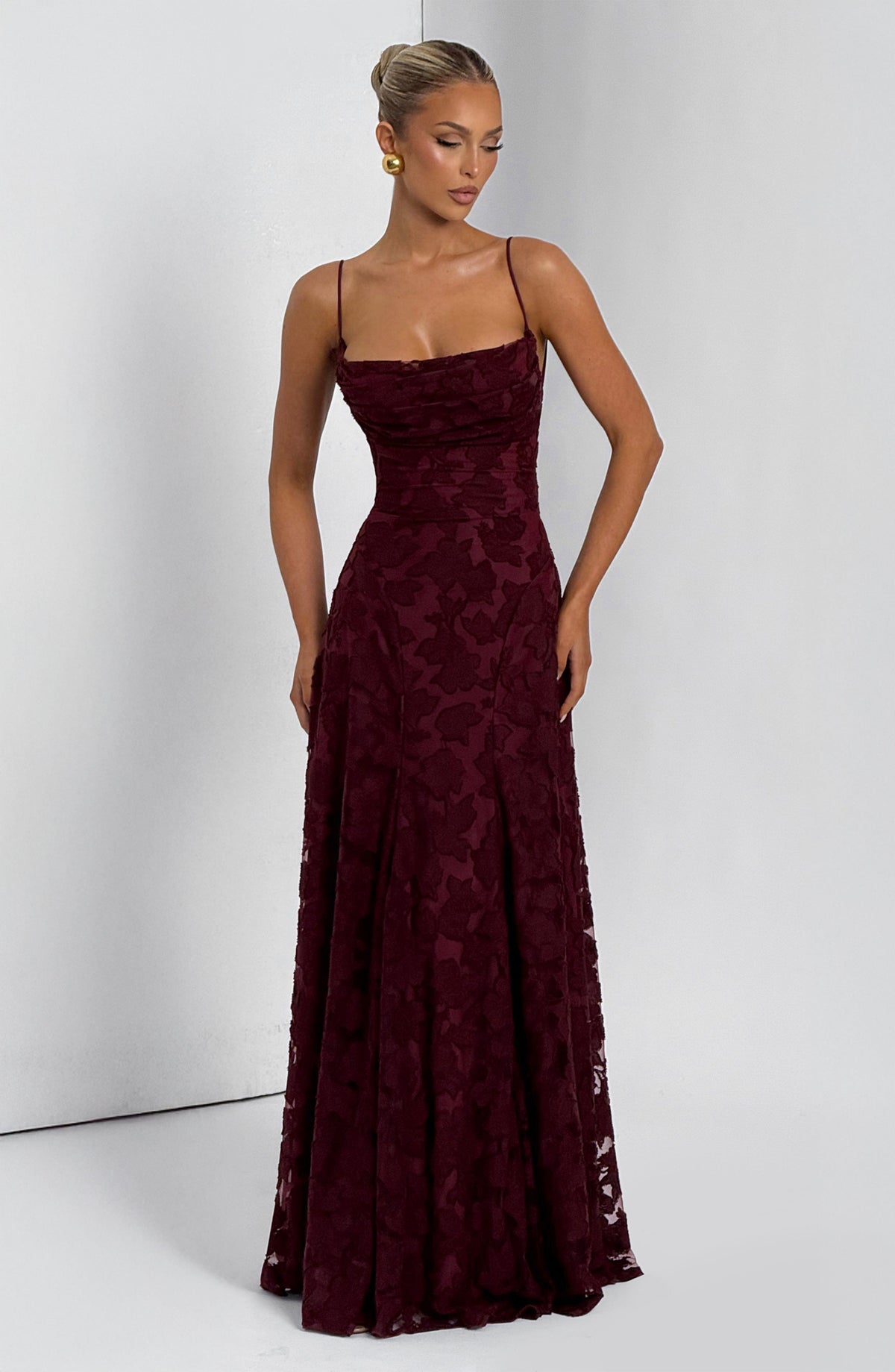 Francis Maxi Dress - Cherry Lacquer