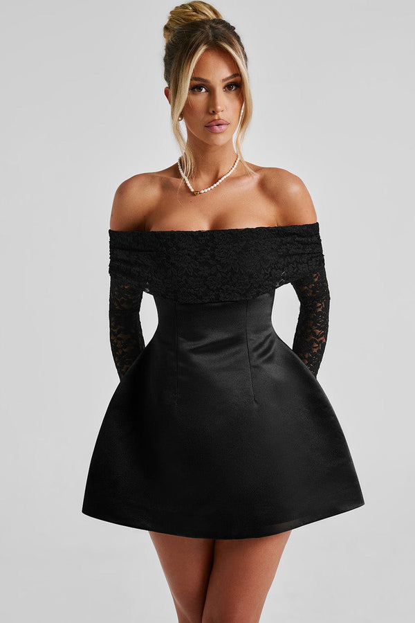 Georgianna Mini Dress - Black