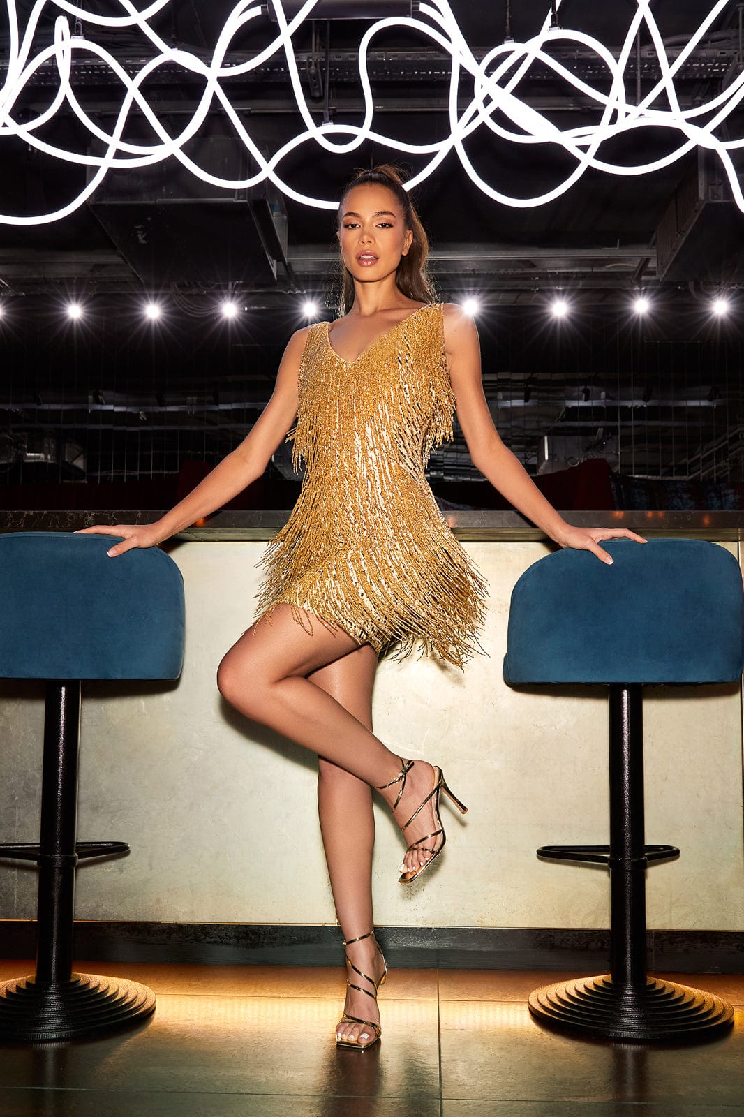 Ginevra Mini Dress - Gold
