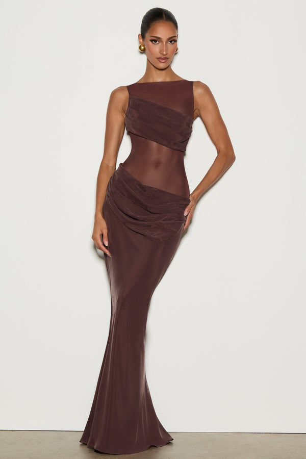 Gracelyn Maxi Dress - Plum Brown