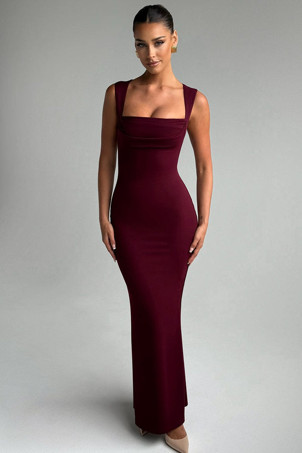 Helena Maxi Dress - Cherry Lacquer