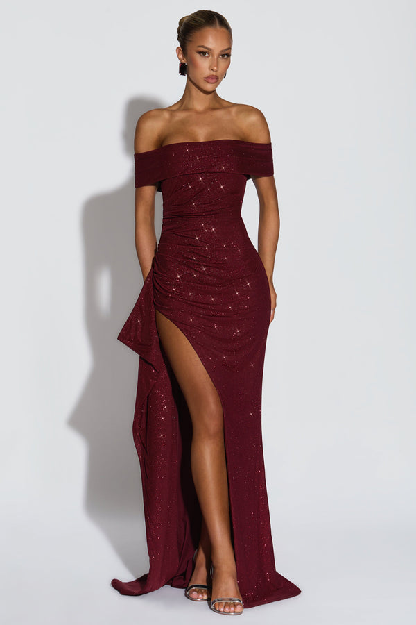 Joyce Maxi Dress - Wine Sparkle
