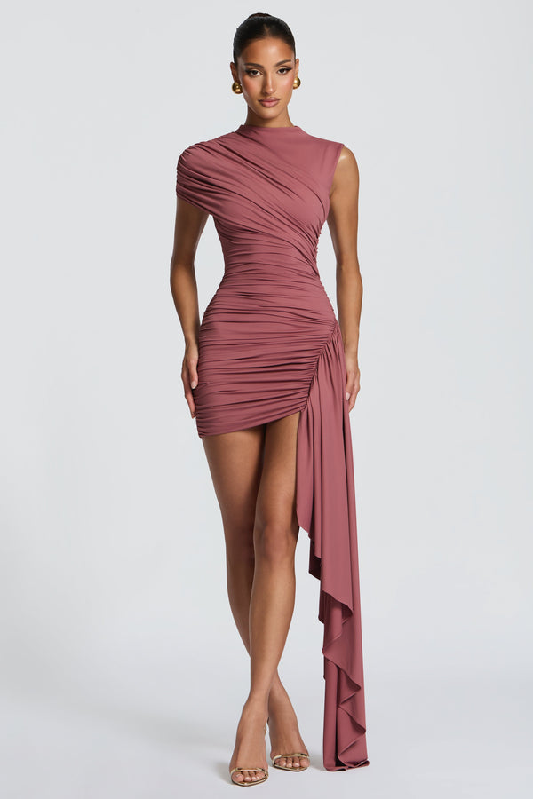 Marnie Mini Dress - Rose Brown