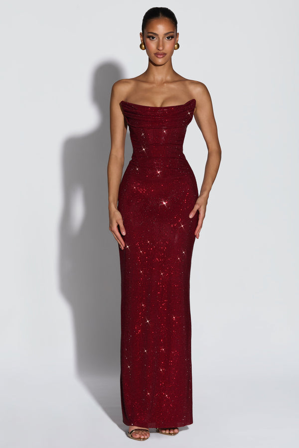 Mirabella Maxi Dress - Burgundy