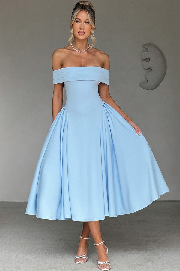 Miranda Midi Dress - Blue