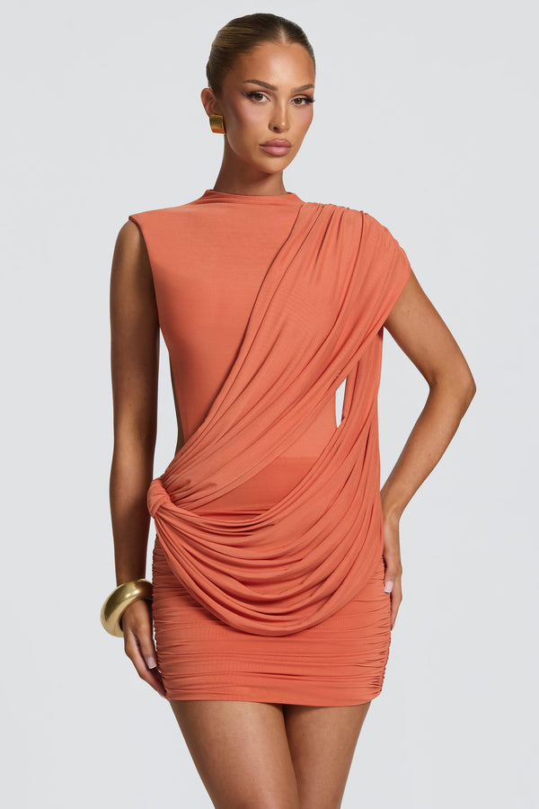 Mireya Mini Dress - Burnt Orange