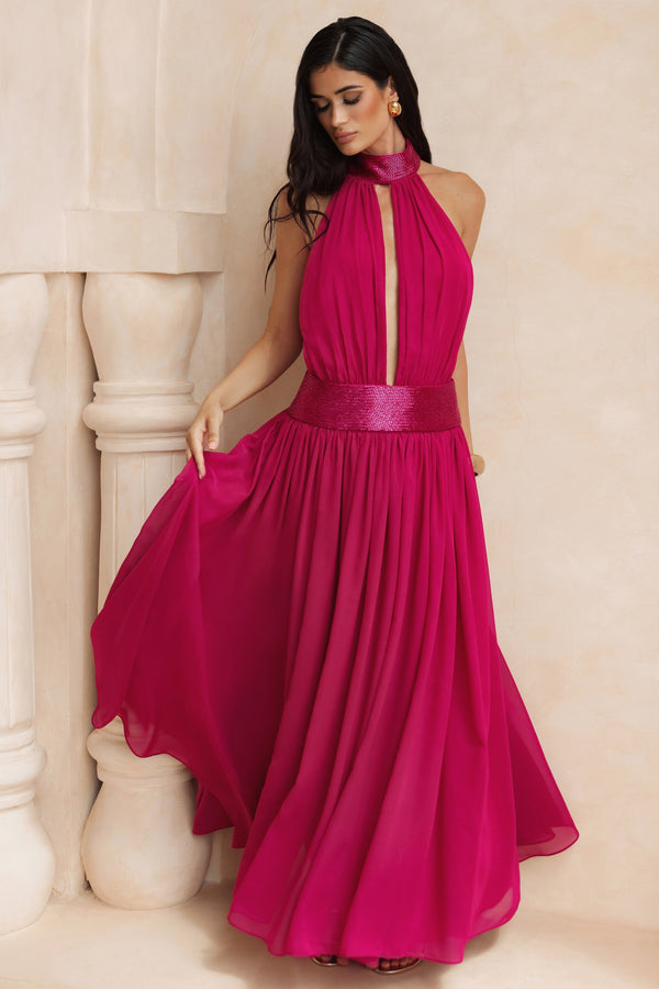 Rosalina Maxi Dress - Raspberry