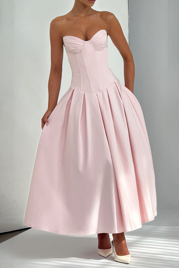 Salma Midi Dress - Blush