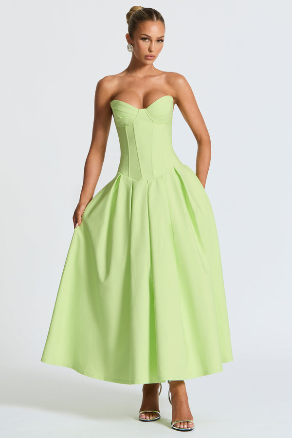 Salma Midi Dress - Lime