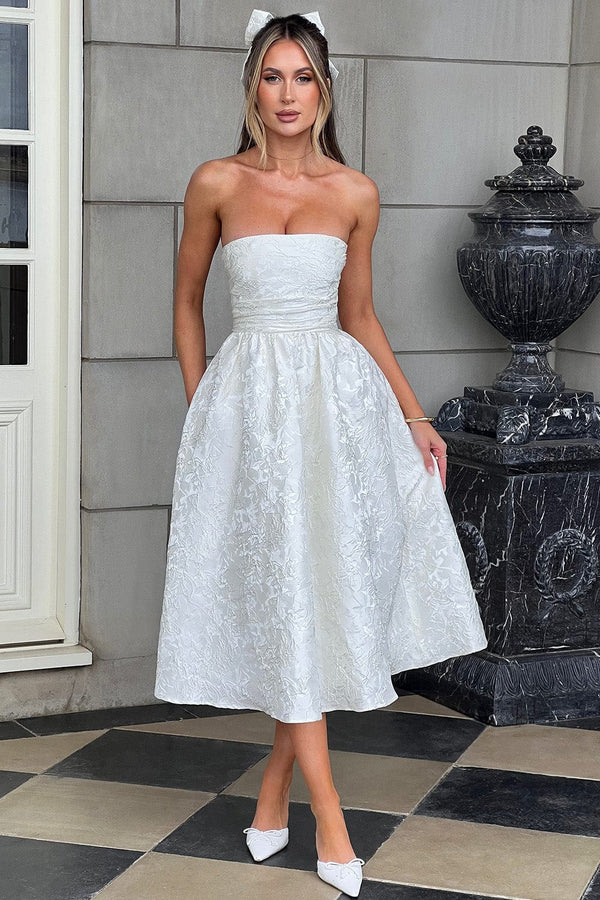Saoirse Midi Dress - Ivory