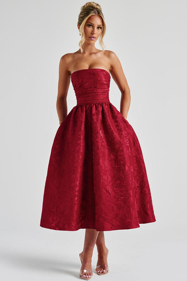 Saoirse Midi Dress - Red